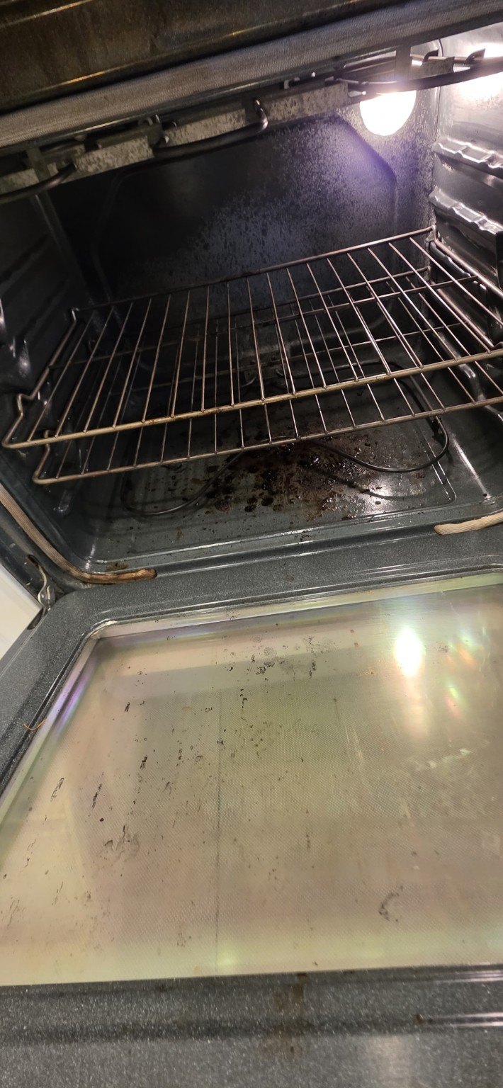 Horno antes de limpieza